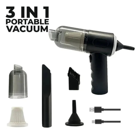 3 In 1 Portable Vacuum Cleaner Duster Blower Air Pump Wireless Hand-held Cleaning For Car Home (as-228)